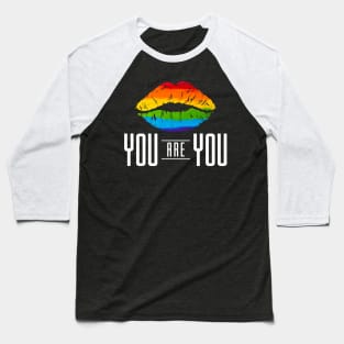 Gay Pride Kiss Rainbow LGBT Gay Lesbian Gift Baseball T-Shirt